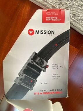 Mission Belt Men's Black Micro-Adjusting Leather Belt